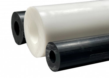 Preview: Hohlstab ⌀ 20/10mm natur/weiß Kunststoff POM-C